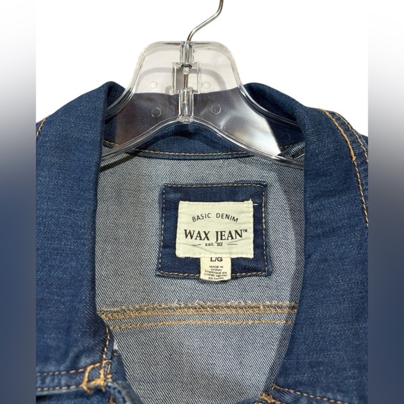 NWOT, Wax Jean, Denim Vest, Size L, Perfect for Layering, Blue - Picture 3 of 9